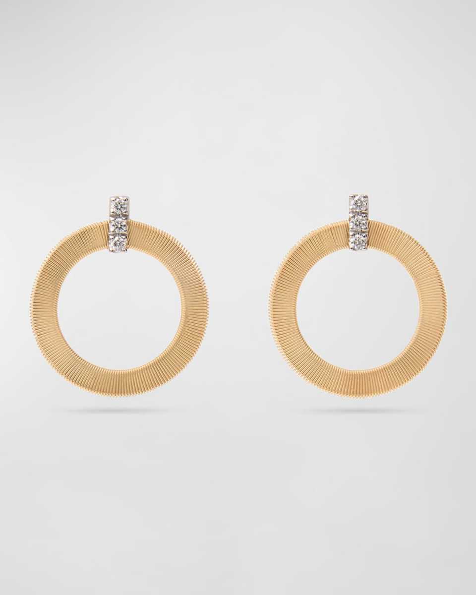 Masai 18k Gold Circular Diamond-Post Earrings